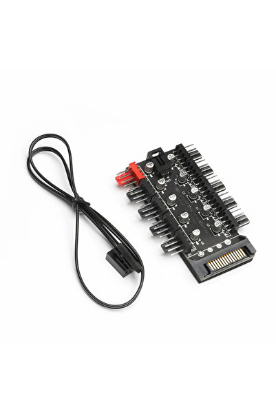 Choice موزع مراوح SATA من 1 إلى 10 مع وحدة تحكم PWM، محول طاقة SATA 4 دبابيس،...