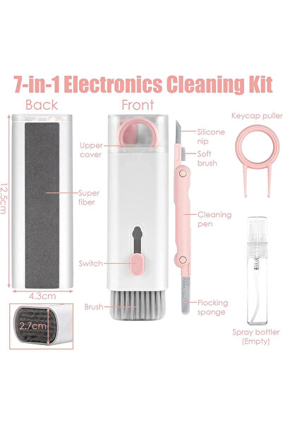 Choice Pink Keyboard Cleaning Brush Kit 7in1 Laptops Cleaner with Keycap Pull...