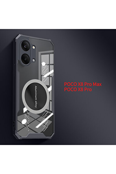Choice9 حافظة مغناطيسية للسيارة من الأكريليك الشفاف مع تبريد لهاتف Poco X8 Pr...