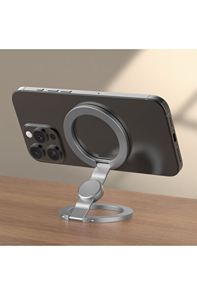 Choice حامل هاتف محمول فضي قابل للطي مزدوج الجوانب لـ Magsafe iPhone 17 16 15...
