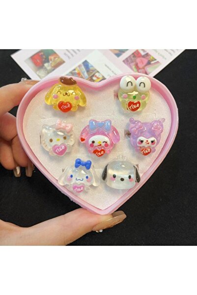 Choice1 7pcs-a Cute Anime Hellkitty Cat Adjustable Cute Girl Heart shaped Gif...