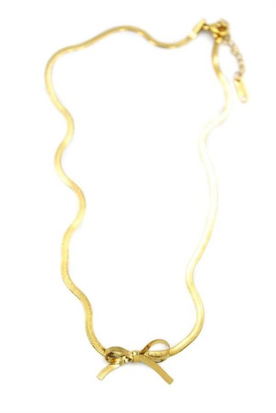 Ethab Ticaret Glb-stl41414 bow necklace - gold