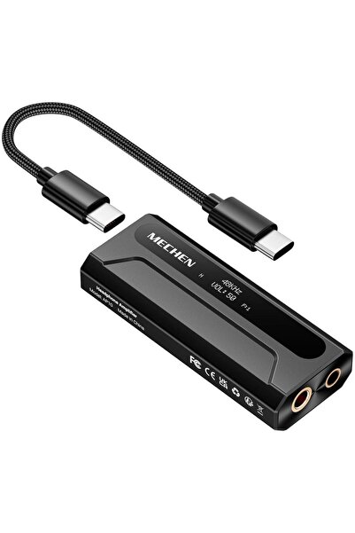 Choice محول MECHEN AP10 USB-C إلى AUX DAC أسود اللون مع مخرج 3.5 مم + 4.4 مم ...
