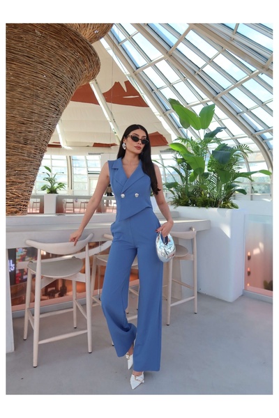 ESRAHELVACI Eh Collection Double-Breasted Detail Jumpsuit