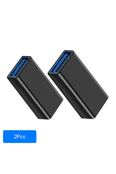 Choice1 black2Pcs USB 3.0 to A-type female adapter 3.0 cable coupler, USB fem...