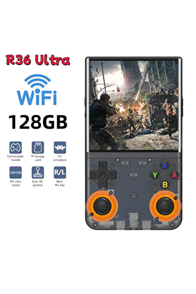 Choice3 جهاز ألعاب فيديو محمول R36U أسود بسعة 128 جيجابايت، طراز R36XX ريترو ...