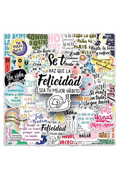 Choice 50PCS 50PCS Spanish Inspirational Phrases Cartoon Stickers Graffiti De...