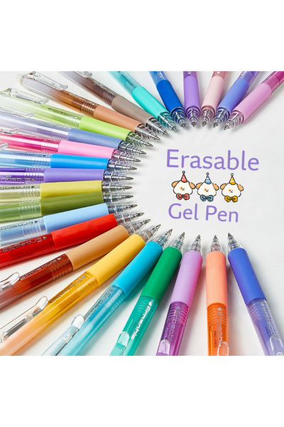Choice 24pcs 6/12/24/36Pcs Retractable Erasable Gel Pens 0.7mm Fine Point Smo...