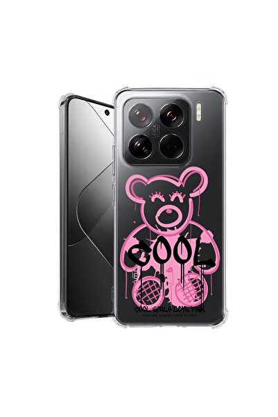 bestcase ¬Æ Husa pentru Xiaomi 15 Pro, Anti Shock 1.5MM, Teddy Bear Cool Pink...