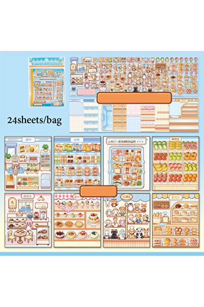 Choice S31200-2 Mr.Paper كتاب ملصقات PET بتصميم مشاهد، 24 ورقة/كتاب، سلسلة تخ...