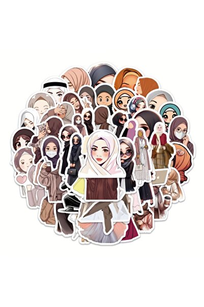 Choice 54 قطعة ملصقات للفتيات المسلمات، ملصقات إبداعية لتزيين الهاتف والمخططات