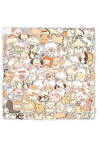 Choice 100PCS Cartoon Cute Hand Drawn Animals Mxied Graffiti Stickers for Bic...