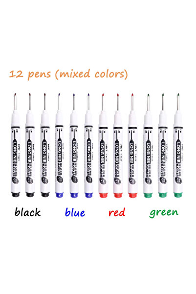 Choice3 12pc( Mixed colors ) 12PCS Long Head Markers, 30MM Deep Hole Marker P...