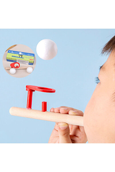 Choice Wooden Suspension Ball Blower Sports Foam Balls Floating Kids Blow Pip...