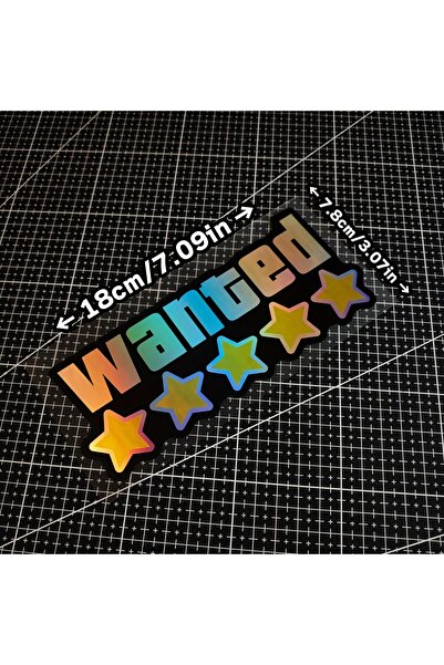 Choice 1PCS 1 Limited Edition 5-Star WANTED Waterproof Vinyl Sticker Set - La...