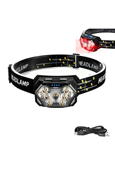 Choice Heinast 1PC Ultra Bright LED Headlight with Red Light Usb Rechargeable...