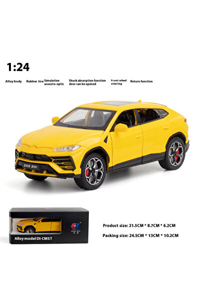 choice2 سيارة موديل URUS bison من سبيكة معدنية باللون الأصفر مع صندوق، مقياس ...