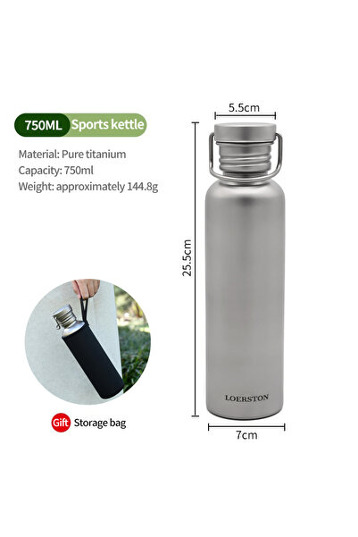 Choice 750ml Cycling Portable Sports Water Bottle Pure Titanium Water Bottle ...