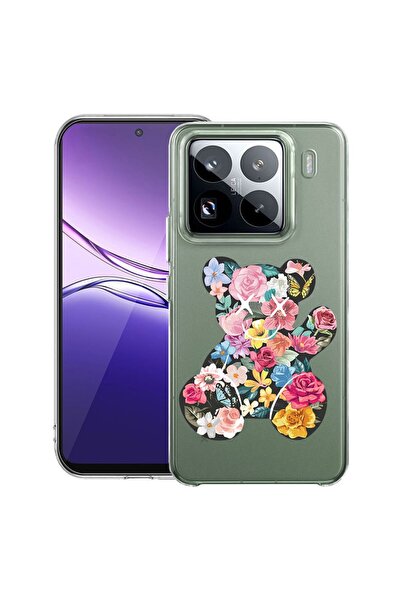 bestcase ¬Æ Husa Clear Slim Silicon Compatibila cu Xiaomi 15, Teddy Bear Colo...