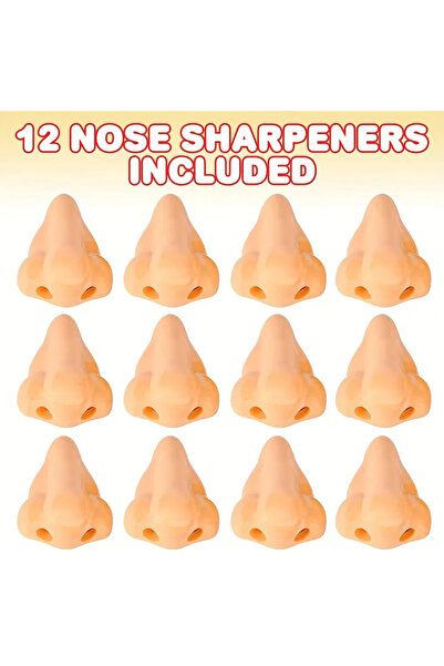 Choice1 12pcs 1/12pcs Creative Nose-Shaped Pencil Sharpeners Funny Nose Penci...