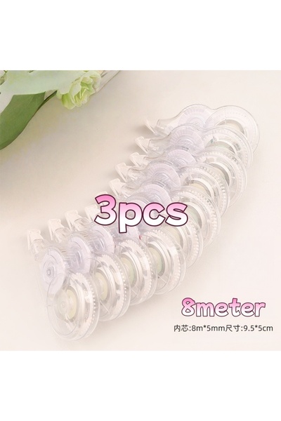 Choice8 Transparent-3pcs Morandi Color Correction Tape 8-Meter Whiteout for E...