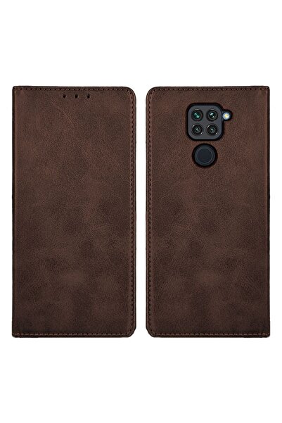 Sonique Θήκη Πορτοφόλι Vintage Magnet Wallet Xiaomi Redmi Note 9 Καφέ