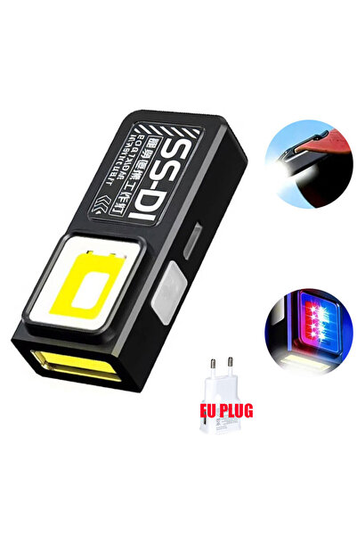 Choice Heinast Fixed Focus Black-1PC-EU PLUG Portable Mini COB LED Flashlight...