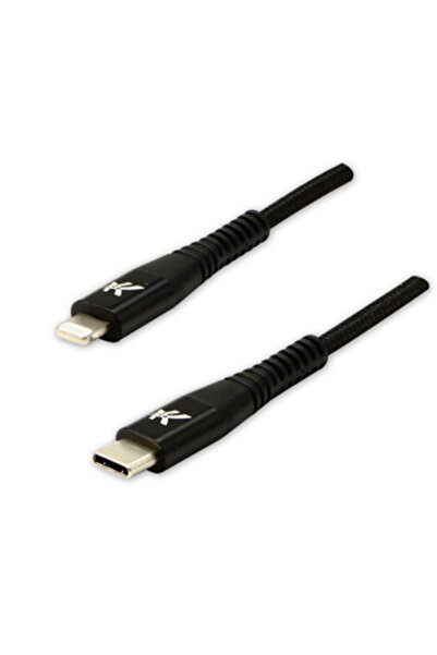 LOGO Cablu USB USB-C - Lightning 1 m Negru