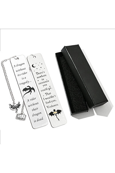 Choice1 styleC Fourth Wing bookmark - cool page markers, packaged in a black ...