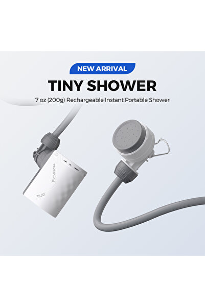 Choice WHITE FLEXTAIL Portable Shower Pump, IPX7 Waterproof Pump Head and Hos...