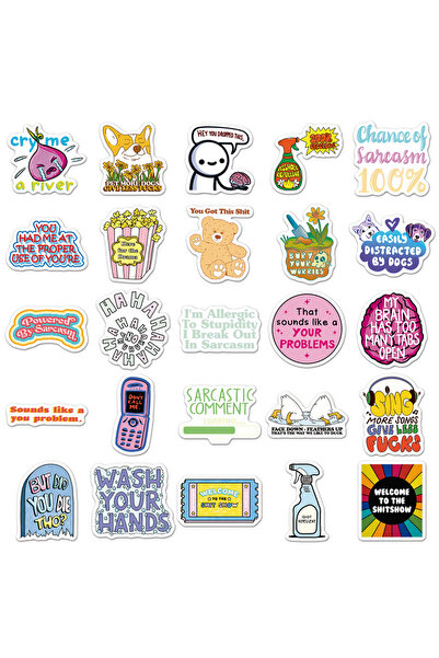 Choice 50PCS 50 Pcs Snarky Sarcastic English Phrase Stickers - INS Aesthetic ...