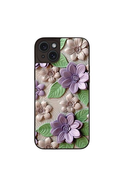 Sonique Θήκη 3D Flower Series για Apple iPhone 15 Plus Βιολετί