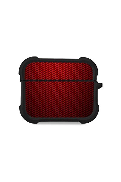 Sonique Θήκη Σιλικόνης Carbon Series για AirPods Pro / Pro 2 Κόκκινο