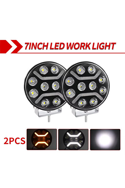 Choice3 قطعتان من مصابيح LED للعمل بقوة 120 واط، مقاس 7 بوصة/9 بوصة، دائرية ا...