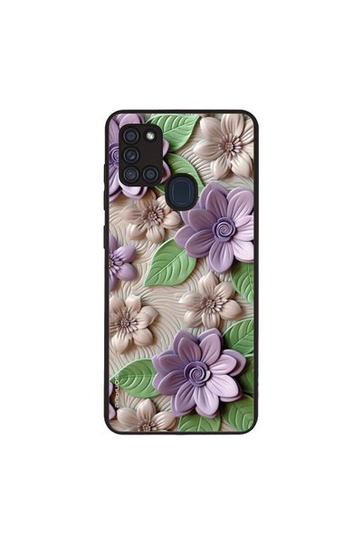 Sonique Θήκη 3D Flower Series για Samsung Galaxy A21s Βιολετί