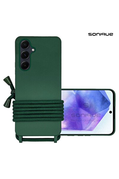 Sonique Θήκη Σιλικόνης με Κορδόνι CarryHang Samsung Galaxy A55 5G Πράσινο Σκούρο