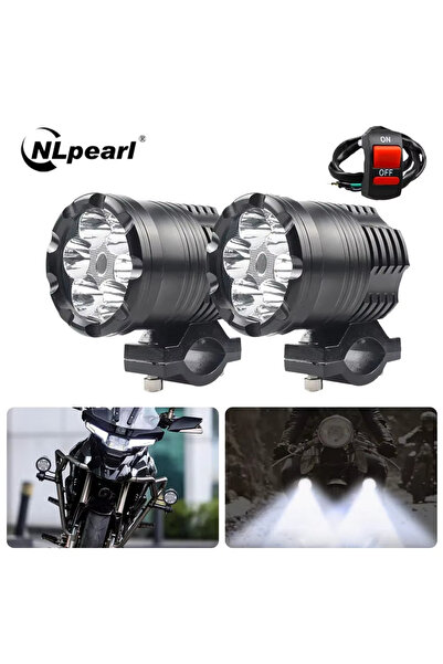 Choice Motorcycle Headlight 60W LEDUniversal Moto Spotlight Additional Motorc...