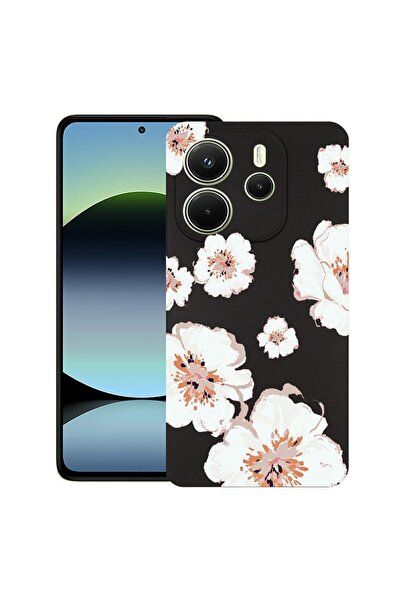 bestcase Калъф за Xiaomi Redmi Note 14, Пастелни цветове - Цветя, Тънък силик...