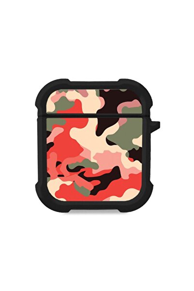 Sonique Θήκη Σιλικόνης Camouflage Army Series για AirPods 1/2 Κόκκινο