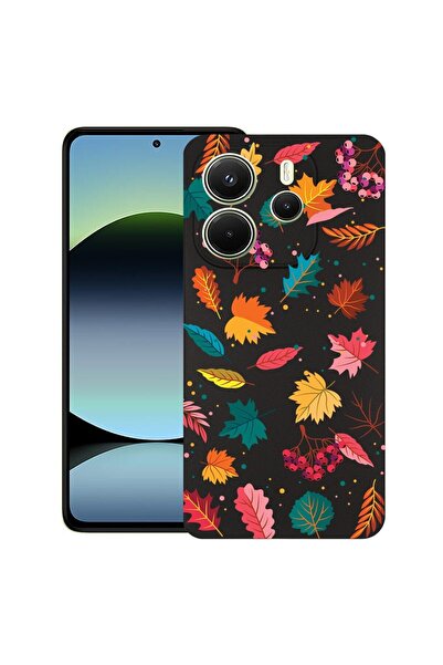 bestcase ¬Æ Husa pentru Xiaomi Redmi Note 14, Autumn Colors - Leafs, Slim Sil...