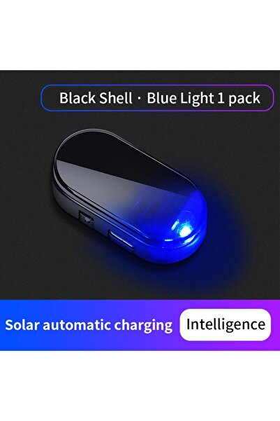 Choice3 Blue light Car solar anti-theft light auto interior warning light LED...