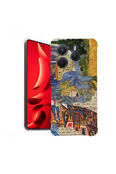 bestcase Калъф за Xiaomi Redmi Note 14 4G, Удароустойчив 1.5ММ, Стил Ван Гог,...