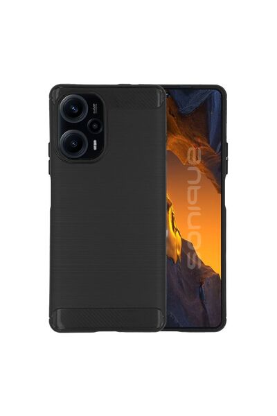 Sonique Θήκη Σιλικόνης Carbon Brushed Xiaomi Poco F5 5G Μαύρο