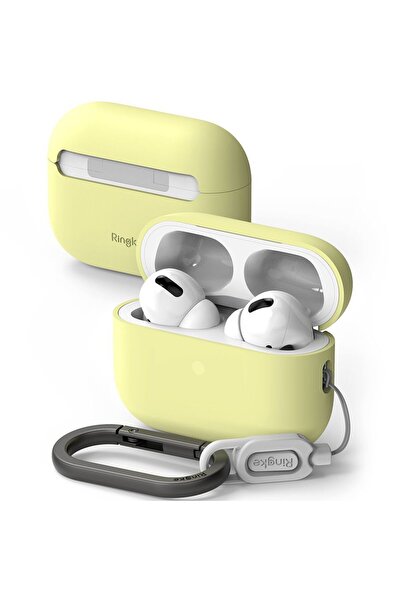 Ringke Θήκη Σιλικόνης με Γάντζο για Apple AirPods Pro 1/2 Κίτρινο