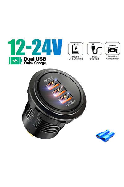 Choice1 مقبس يو إس بي 003 12 فولت/24 فولت للشحن السريع 3.0 مع منفذ PD USB-C و...