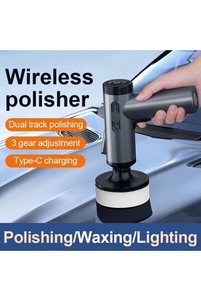 Choice GRAY Car Polisher Handheld Wireless Polisher Car Polishing Waxing Mach...