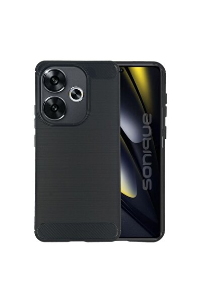 Sonique Θήκη Σιλικόνης Carbon Brushed Xiaomi Poco F6 5G Μαύρο