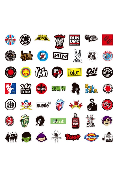 Choice 100 قطعة من ملصقات موسيقى الروك آند رول، ملصقات جرافيتي بانك للابتوب و...