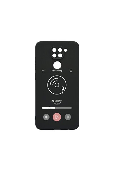bestcase Тънък силиконов калъф 0.8ММ, съвместим с Xiaomi Redmi Note 9, Музика...