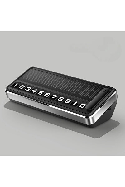 Choice Silver 1PC Solar Car Plate Led Lighting Temporary Parking Card Hidden ...